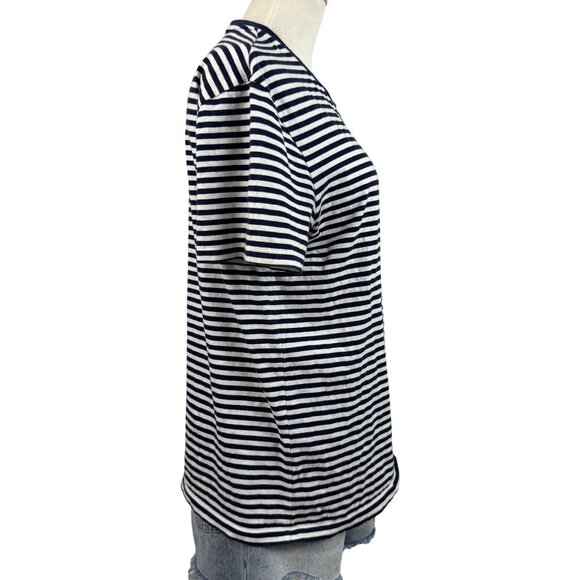 Polo Ralph Lauren Top Women's Large Crew Neck Short Sleeve T-Shirt Logo Stripe - Picture 3 of 12